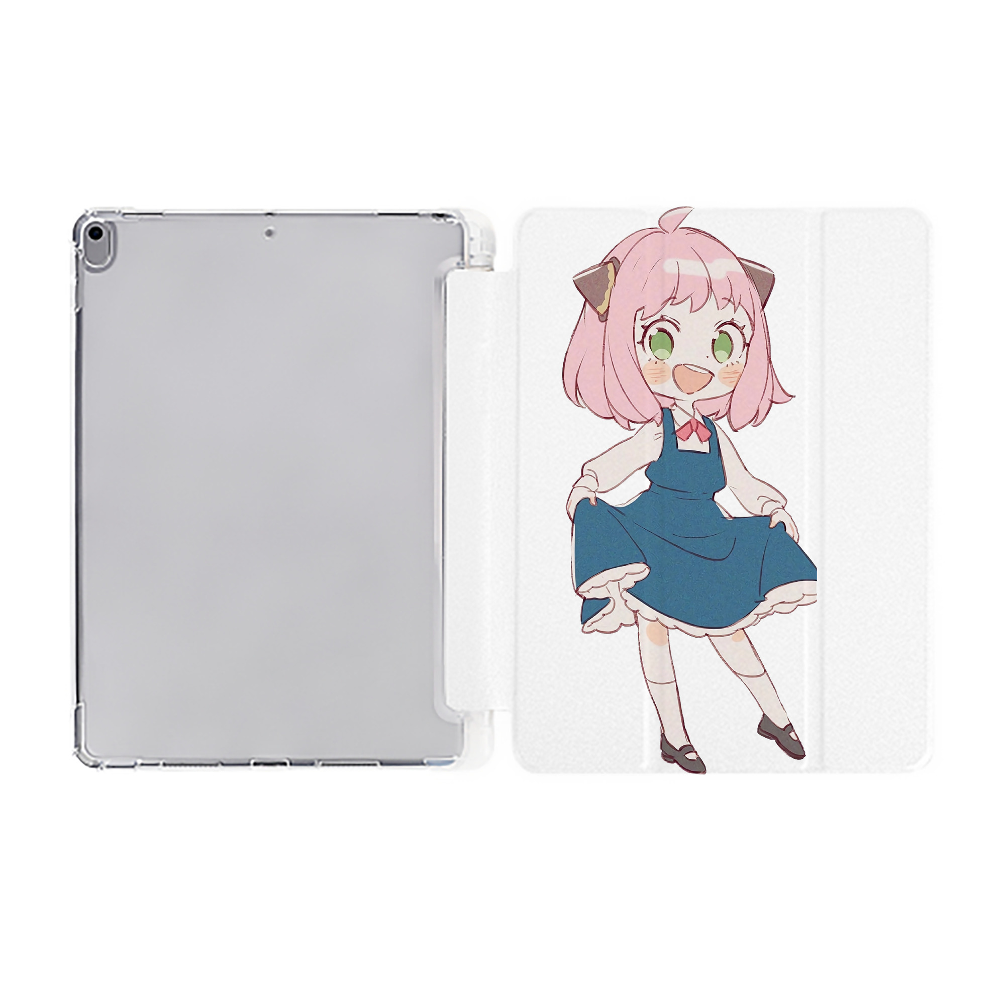 （画像用） SPY×FAMILY间谍家家酒 IPad ケース ペン収納付き 三つ折りスタンド PUレザー×シリコン 対応機種9.5/10.5/10.9インチ